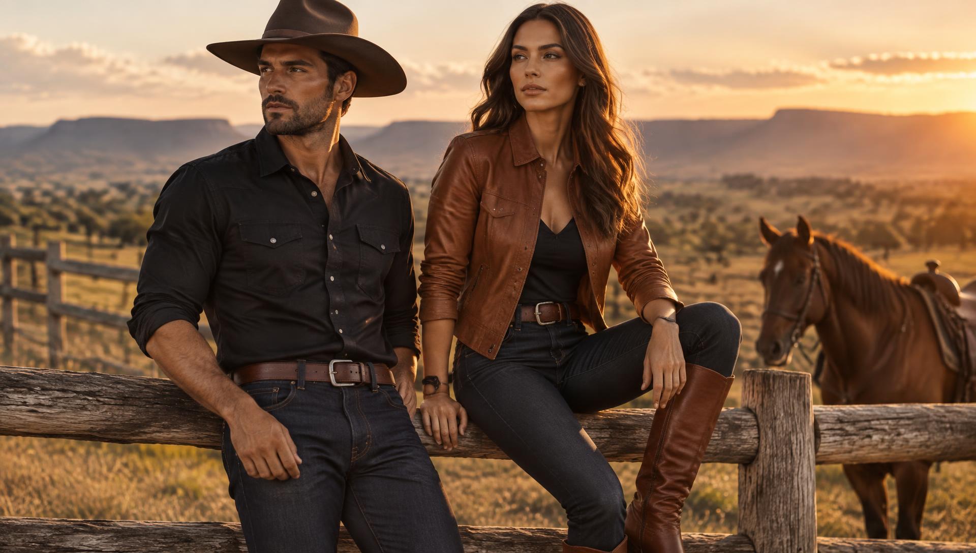 Modelos vestindo a coleção de moda country WS Country